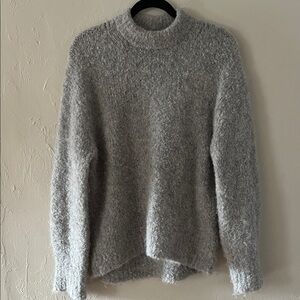 Madewell Wool Gray Sweater Oversized Fuzzy